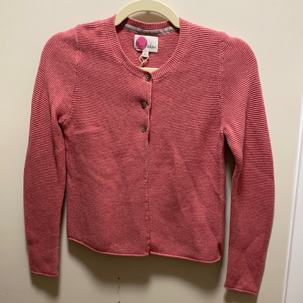 Mini Boden Pink Sweater NWOT Size 9-10